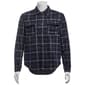 Mens Rainforest Polyester Flannel Shirt - Navy Plaid - image 2