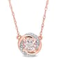 Gemstone Classics(tm) 10kt. Rose Gold Diamond Swirl Necklace - image 1