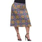 Plus Size 24/7 Comfort Apparel Bright Floral Knee Length Skirt - image 3