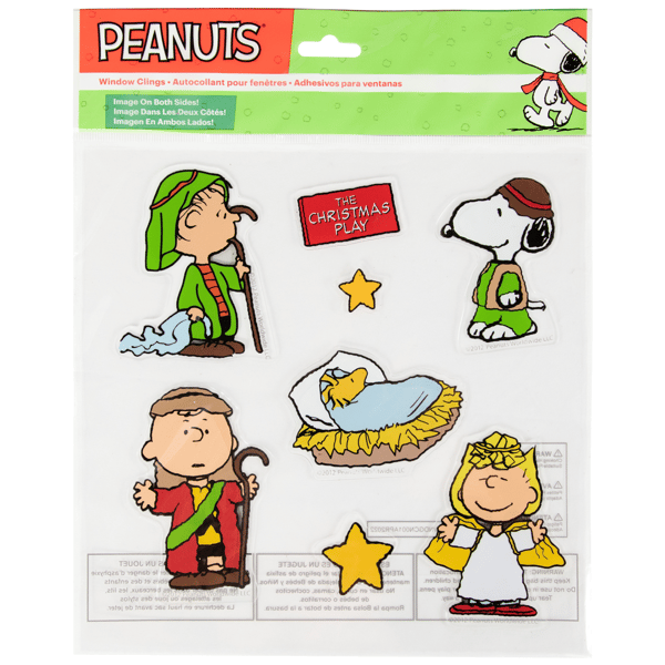 Northlight 8pc. Peanuts Christmas Nativity Window Cling Décor