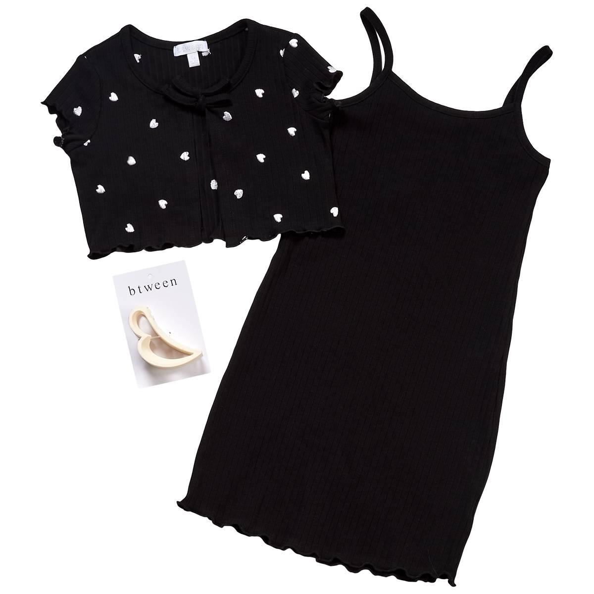 Girls (4-6x) BTween(R) Heart Shrug w/ Tank Dress