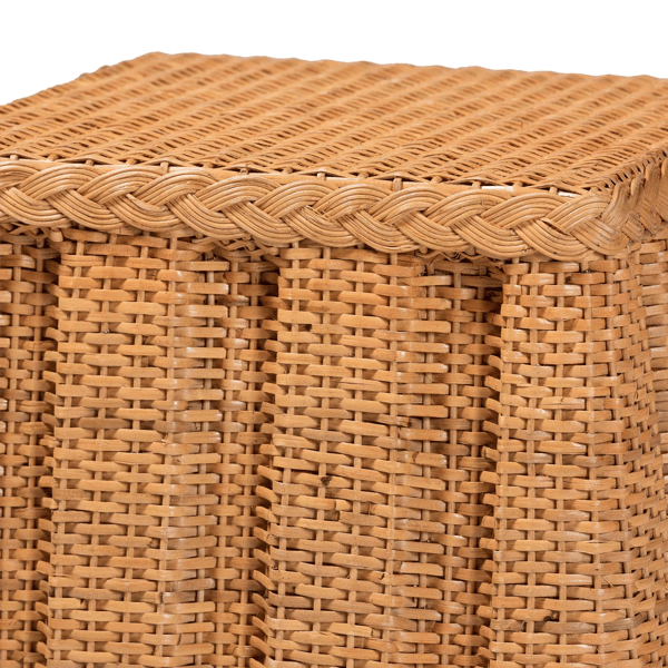 bali & pari Andrea Natural Rattan End Table