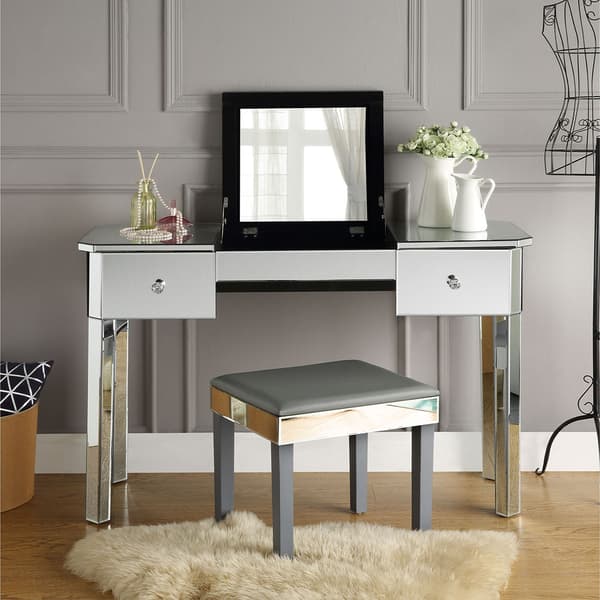 2 Drawer Mirror Vanity Table - image 