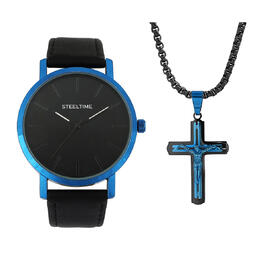 Mens Steeltime Crucifix Watch Set - C6-014-W-821-176-P