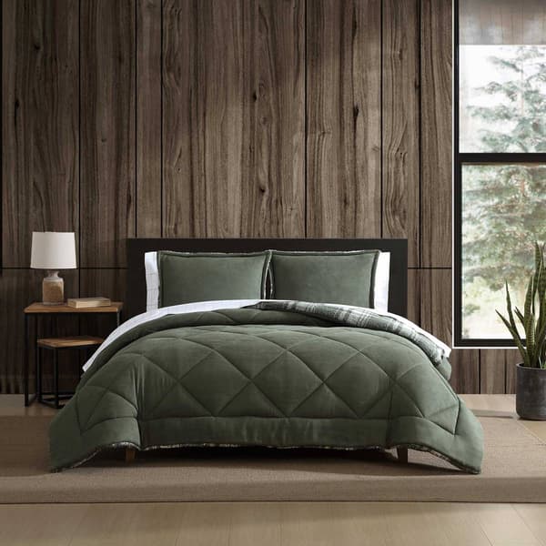 Eddie Bauer Big Lake Plaid Reversible Comforter-Sham Set - image 
