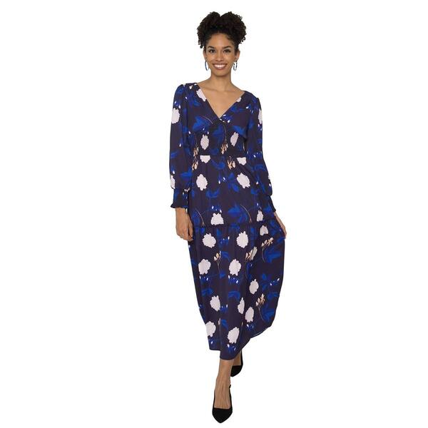 Womens Standards & Practices Floral Smocked Waist Maxi Dress - image 