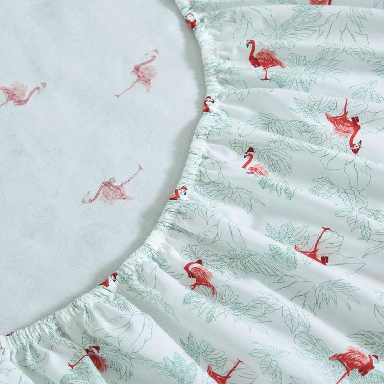Tommy Bahama Flamingo Santa 200TC 4pc. Sheet Set