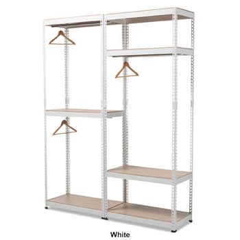 Baxton Studio Gavin Black Metal 4-Shelf Closet Storage Racking