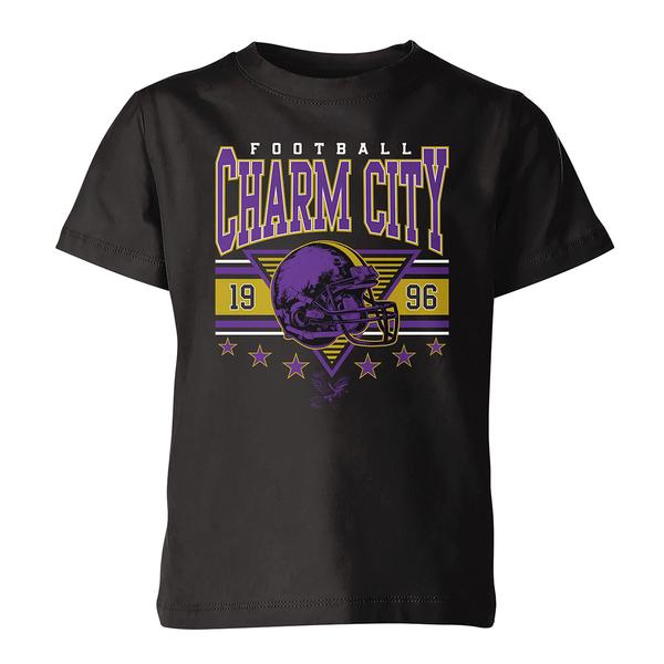 Boys (8-20) Tailgate Baltimore Football Charm City Helmet Tee - image 