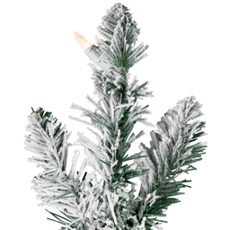 Northlight 4ft. Pre-Lit Pencil Flocked Alpine Christmas Tree