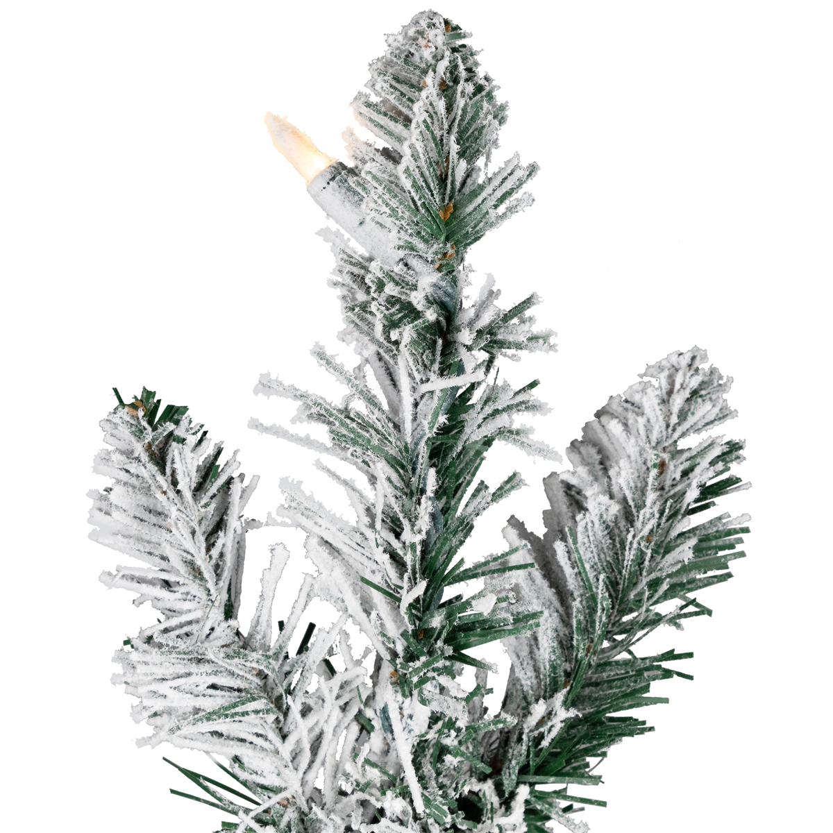 Northlight 4ft. Pre-Lit Pencil Flocked Alpine Christmas Tree
