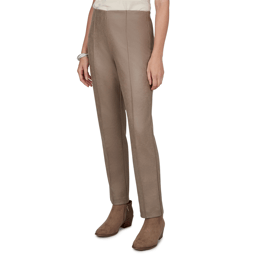Womens Ruby Rd. Mythical Front Seam Suede Ponte Pull On Pants
