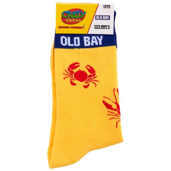 Mens Crazy Socks Old Bay Crew Socks - image 