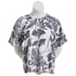 Womens Zac & Rachel Short Ruffle Sleeve Leaf Blouse - image 2
