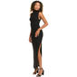 Juniors Jump Sol Mesh Funnel Neck Side Slit Dress - image 2