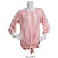 Womens Preswick & Moore 3/4 Sleeve Tie Front Knit Blouse - image 3