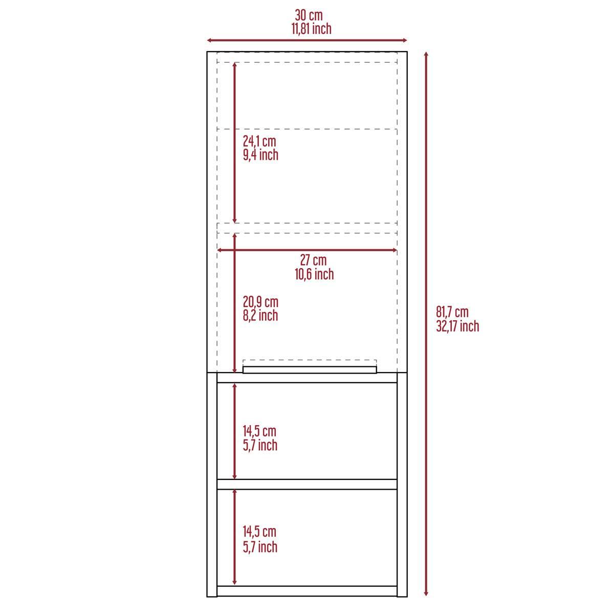 FM FURNITURE Ezra Light Grey Bathroom Cabinet