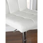 Linon Home Decor Brandt White Faux Leather Adjustable Barstool - image 9