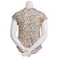 Womens Architect&#174; Cap Sleeve One Pocket Floral Slub Tee - image 2