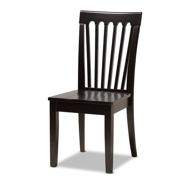 Baxton Studio Zora Dark Brown Wood 5pc. Dining Set