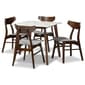 Baxton Studio Pearson Light Grey/Walnut Brown 5pc. Dining Set - image 1
