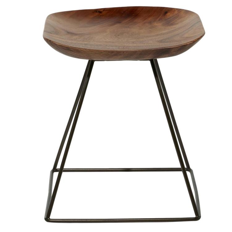 9th & Pike® Rustic Brown Metal Ottoman