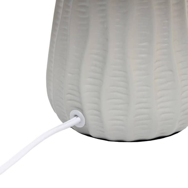 Simple Designs 11in. Modern Ceramic Texture Table Lamp