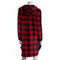 Womens Goodnight Kiss Buffalo Check Hooded Nightshirt - image 2