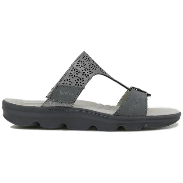 Womens Jambu Greece Leather Slide Sandals