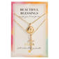 Beautiful Blessings 16 Gold-Tone Double Cross Medallion CZ Nec - image 1