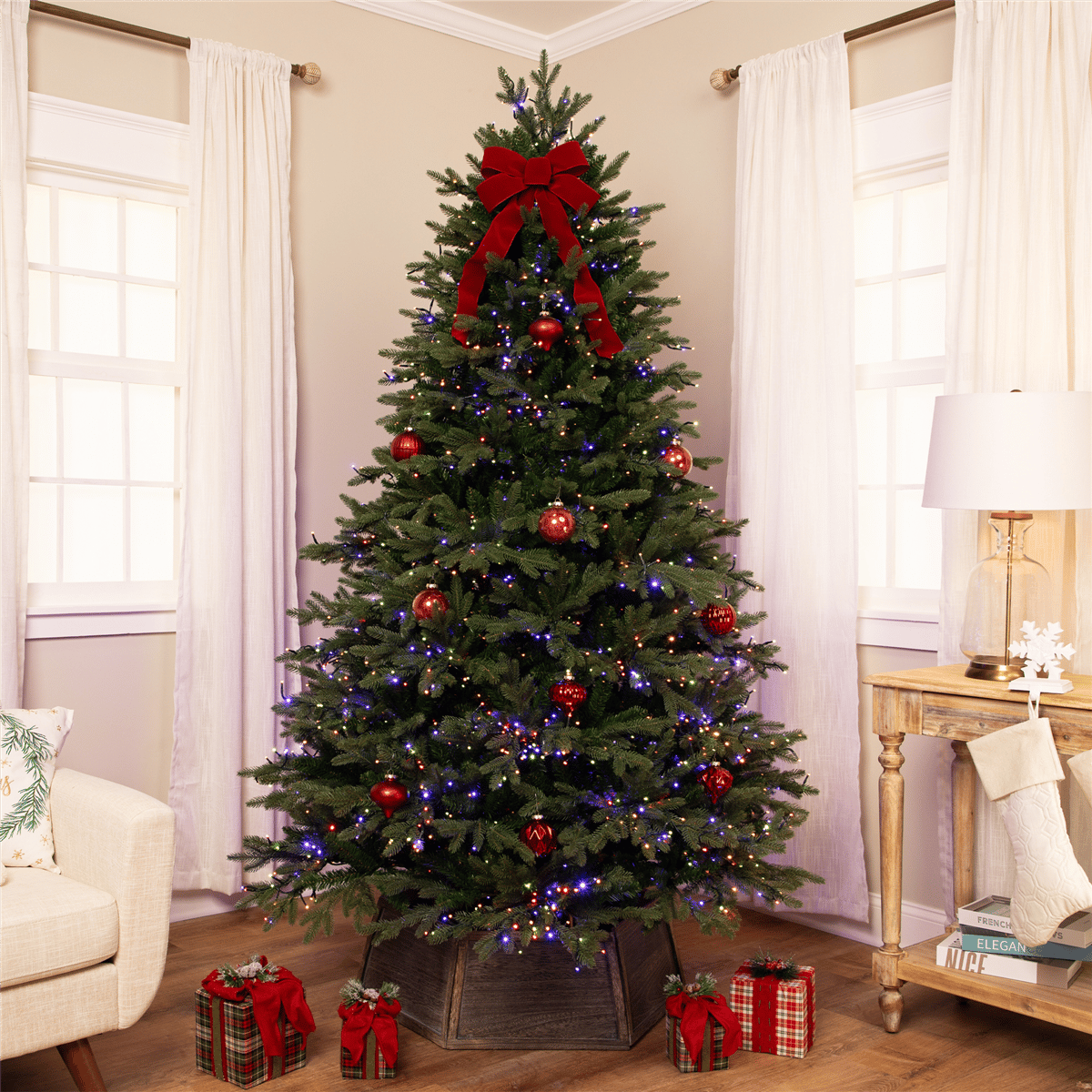 Open Video Modal for Northlight Real Touch™ 7.5ft. Pre-Lit Balsam Fir Christmas Tree