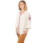 Plus Size Ruby Rd. Santa Fe 3/4 Elastic Sleeve Embroidered Blouse - image 3