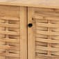 Baxton Studio Winda Oak Brown Wood 3-Door Shoe Cabinet - image 5