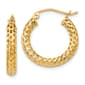 Gold Classics(tm) 14k Mesh Hoop Earrings - image 1