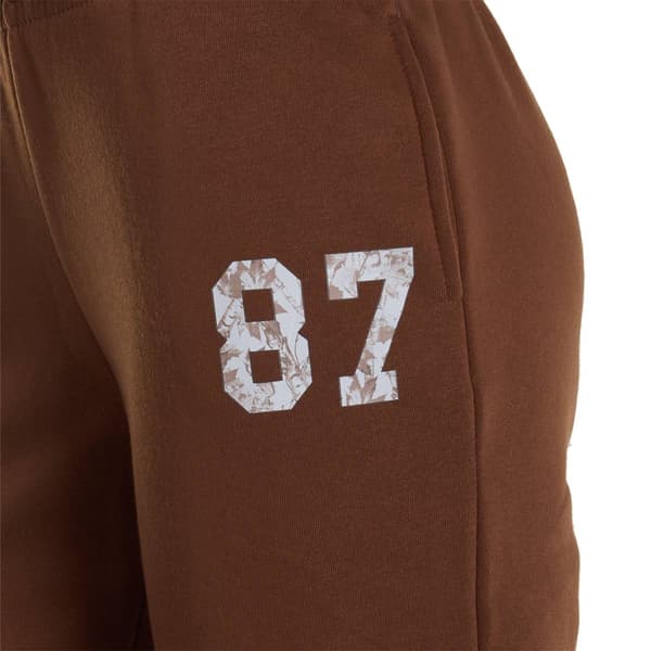 Juniors No Comment Fleece Wide Leg "87" Graphic Sweatpants