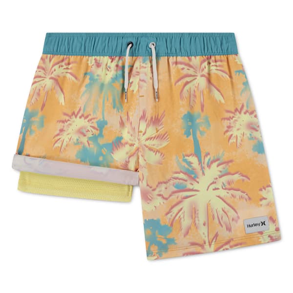 Boys (8-20) Hurley Pop Color Palm Pull On Swim Trunks