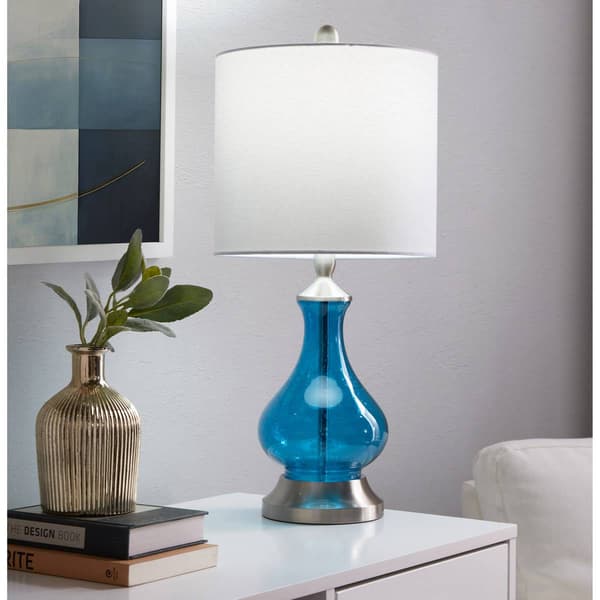 LumiSource Jasmine 22in. Glass Table Lamp