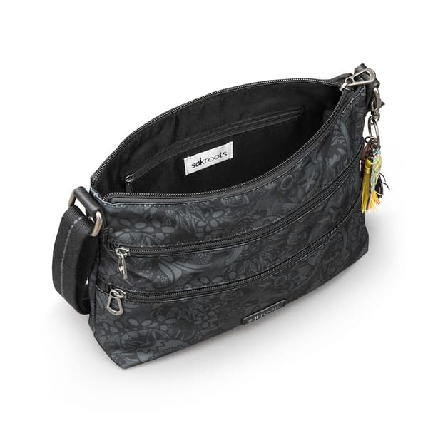 Sakroots Basic Crossbody - Black Spirit Desert