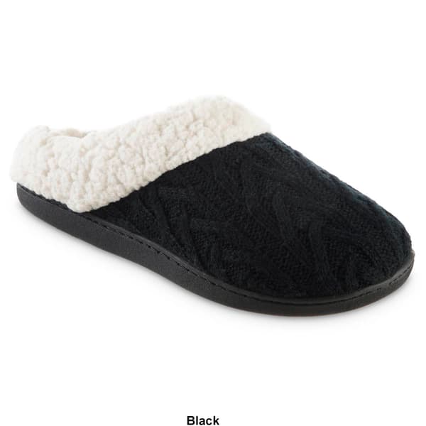 Womens Isotoner&#174; Cable Knit Alexis Clog Slippers