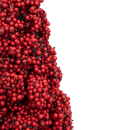 Allstate 24in. Artificial Berry Cone Potted Christmas Topiary