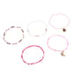 Ashley 5pc. Butterfly & Heart Beaded Stretch Bracelets - image 1