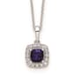 Pure Fire 14kt. White Gold Lab Created Blue Sapphire Halo Pendant - image 1