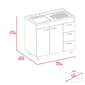 FM FURNITURE Darien White Base Cabinet - image 8