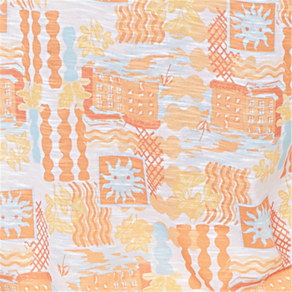 Petite Hearts of Palm Fun in the Sun 3/4 Sleeve Tie Hem Blouse