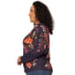 Plus Size Democracy Long Sleeve Boat Neck Floral Sweater - image 3