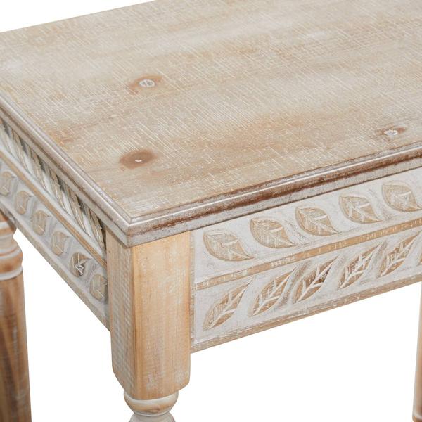 9th & Pike® Brown Wood Farmhouse Accent Table - Set of 2