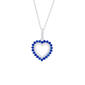 Gianni Argento Lab Created Blue Spinel & Sapphire Heart Pendant - image 1