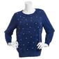 Womens Nanette Lepore Long Sleeve Fuzzy Sweater with Pearls - image 1