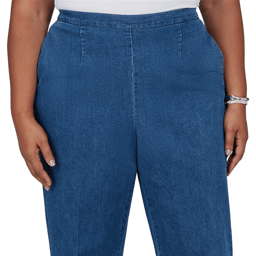 Plus Size Alfred Dunner Ann Arbor Pull On Jeans - Short Length
