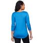 Petite Ruby Rd. Fall Wonders Criss Cross Neck Solid Jersey Top - image 2